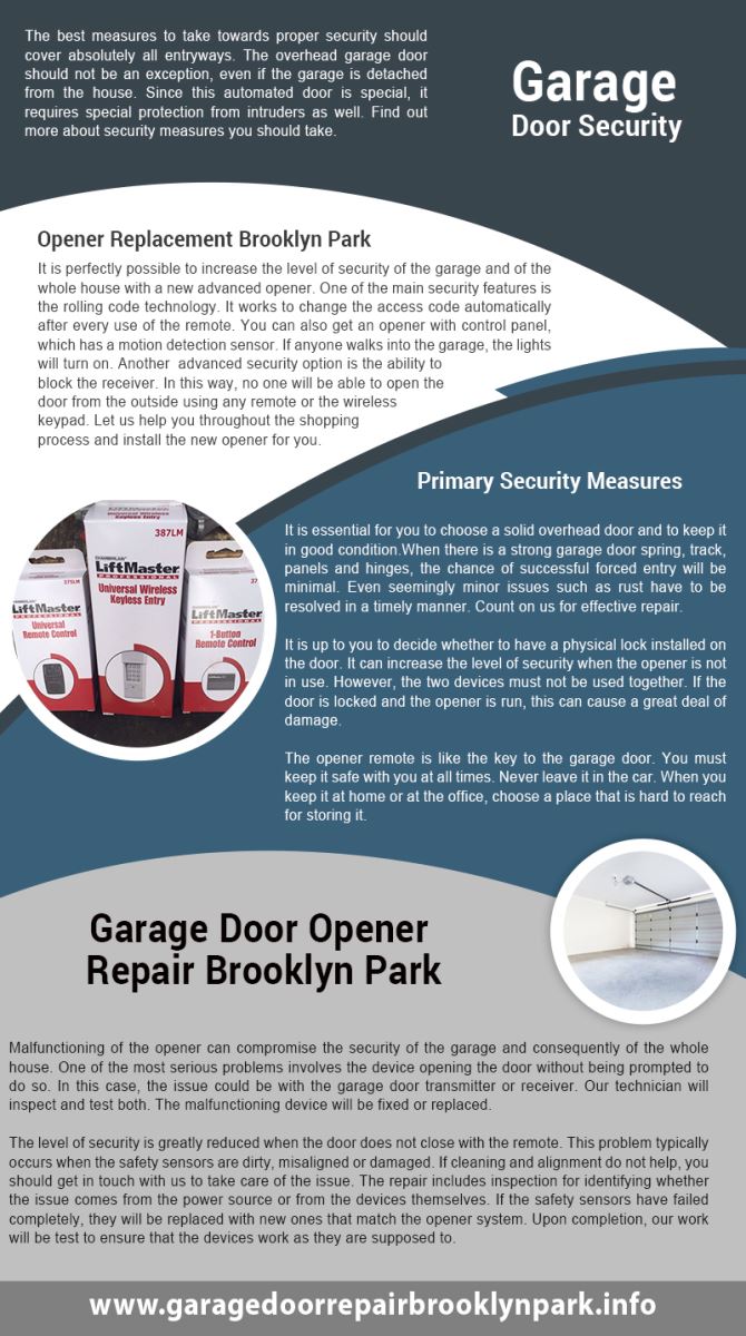 Garage Door Repair Brooklyn Park Infographic